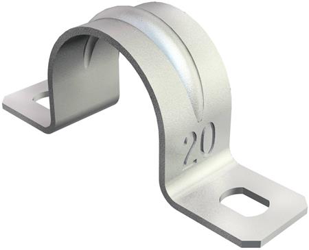 [5439020627] KABELBØJLER 2 LAP ELFORZINKET 60MM