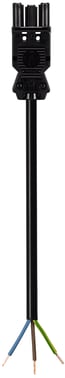 [7828406782] GST18I3 Kabel hun/fri HF CPR: Eca 1,5mm2 sort L=1M