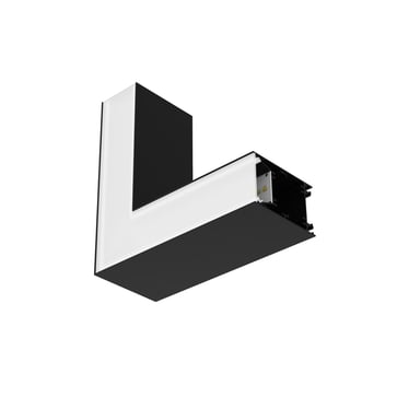 [5641001832] LEDVANCE Office Linear L-konnektor påbyg/nedhæng mikroprismatisk 910 lm 6,9W sort