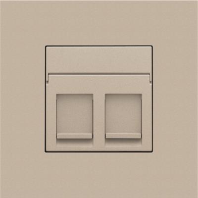 [3486000304] AFDÆKNING 2XRJ45, CHAMPAGNE