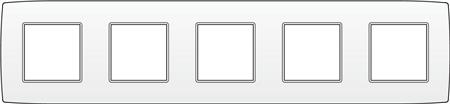 [3417811708] RAMME 5-MODUL, NIKO ORIGINAL, HVID