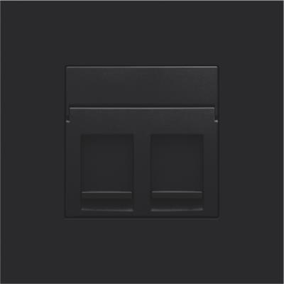[3486000317] AFDÆKNING 2XRJ45, BLACK COATED