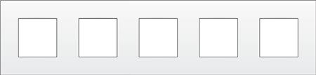 [3417810615] RAMME 5-MODUL, NIKO INTENSE, HVID