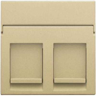 [3486000346] AFDÆKNING 2XRJ45, GOLD COATED