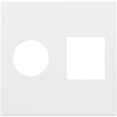 [3486000427] AFDÆKNING TV+RJ45 WHITE COATED