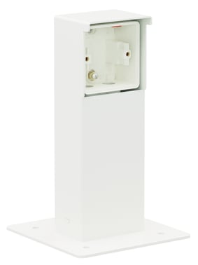 [3417816473] Hydro stikkontaktsøjle med 1 modul inkl. flange til montage hvid