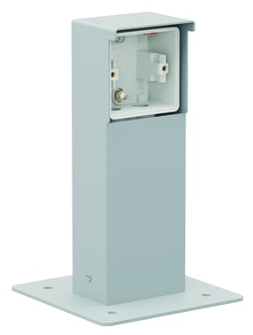 [3417816460] Hydro stikkontaktsøjle med 1 modul inkl. flange til montage grå