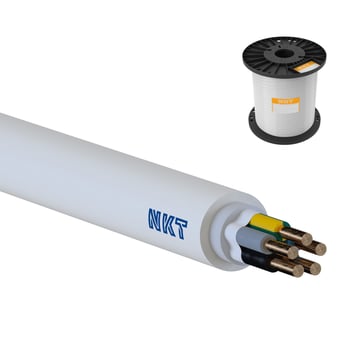 [3033174146] Installationskabel HXJ/NOIKLX Xtra B2ca 5G1,5 Hvid Bobin 200