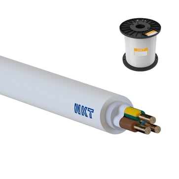 [3033174382] Installationskabel HXJ/NOIKLX Xtra B2ca 3G2,5 Hvid Bobin 200