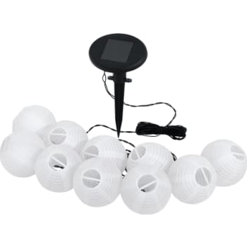 [4248802053] Solcelle Lyskæde 10L kugle hvid