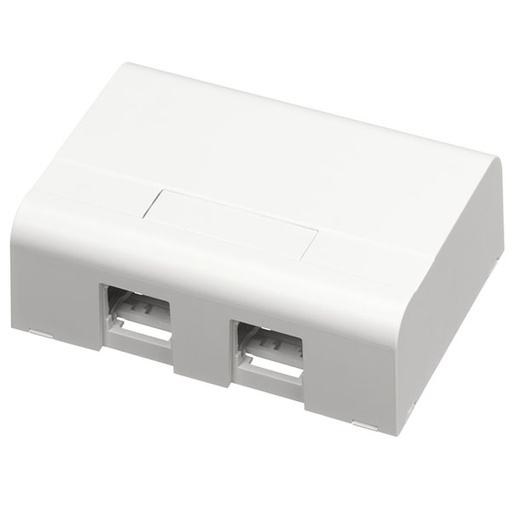 [1088011230] Actassi montageboks softline 1½m for 2xRJ45 hvid