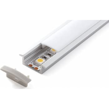 [4257800910] Alu Profil 1, indbygning, 2000 x 23,2 / 17,1 x 8 mm, alu/opal