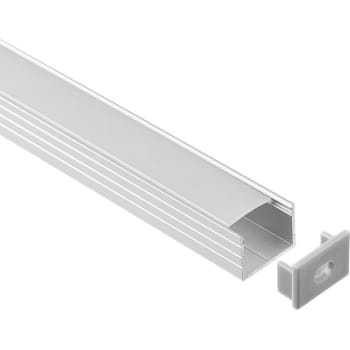 [4257801029] Alu Profil 1813 påbygning, 2000 x 18 x 13 mm, alu/opal