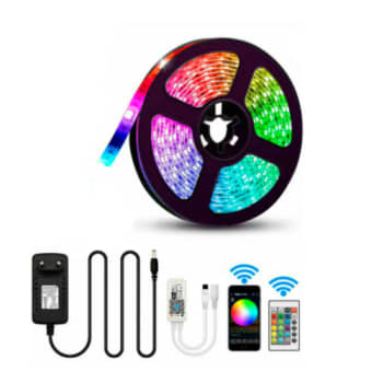 [4257801634] Led strip, kit, 5m, RGBW, fjernbejening, app styring, IP65