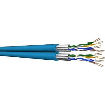 [4283478659] Datakabel U/FTP Kat.6A 2x4P AWG23 dual LSHF blå T500