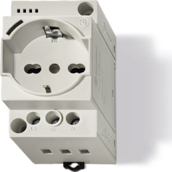 [6217400028] Stikdåse Schuko med LED, til din-skinne montering