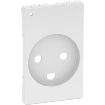 [1017057799] LK FUGA afdækning for stikkontakt 2-polet + DK jord med LED 1,5 modul hvid