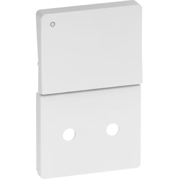 [1017058604] LK FUGA tangent med LED lampe for stikkontakt uden jord med afbryder 1,5 modul hvid