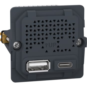 [1017065105] LK FUGA dobbelt USB-lader type A+C 21W uden afdækning