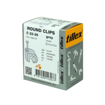 [8339343087] Clips 22-26/45 mm grå (50)