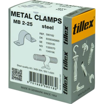 [8339345865] Kabelbøjle MB 25 mm, 2-lap, rustfrit stål, A2, AISI 304 (100)