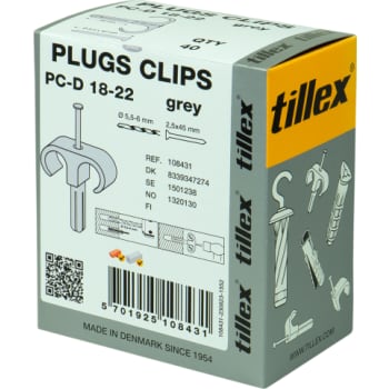 [8339347274] PLUGS CLIPS DOBBELT PC-D 18-22 GRÅ