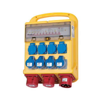 [8712250360] Byggepladstavle 16A, 4xDK + 2xCEE 16A 400V + 4xCEE 16A 230V