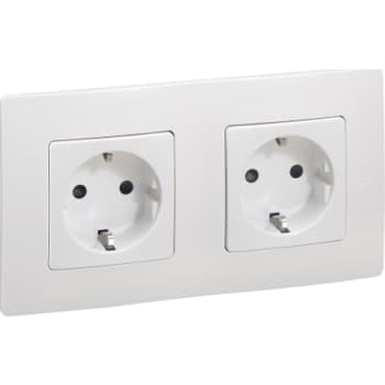 [8717266249] Niloe dobbelt stikkontakt 2 POL + N 230V HVID