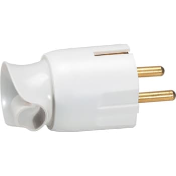 [8728300262] Stikprop Schuko M/J, plast, hvid, med 360° roterende hoved
