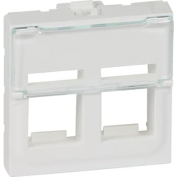 [8736100988] Dataudtag Mosaic for 2x Keystone uden konnektor 2 modul plan hvid