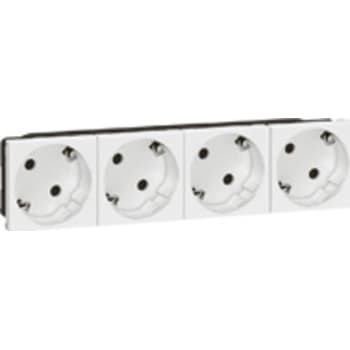[8736101136] SCHUKO STIKKONTAKT HVID 4X2P+J