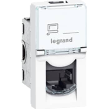 [8736301761] Dataudtag Mosaic 1x RJ45 Kat.6A STP modular jack og tekstfelt 1M hvid