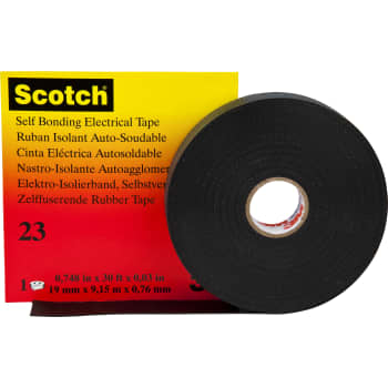 [8739041073] Scotch 23 tape sort selv-vulkaniserende gummi tape m/sort liner. 19 mm x 9.15 m. 0.76 mm tyk. Levere