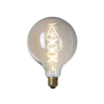[6249200144] Pære LED 6W Globe Gyldent Glas Ø125 Zig Zag
