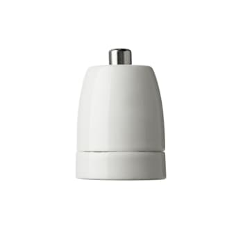 [6249201208] Porcelænsfatning P7 E27 Keramik Hvid