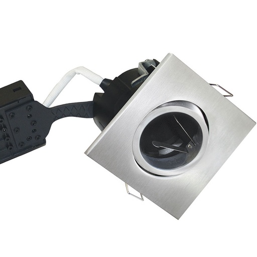 [1224] Pro Uni Install m. GU10 fatning - Firkantet, børstet