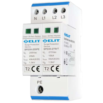 [6268300012] Chint Transientbeskyttelse SPD30-4PT2-255/275V, 2 modul
