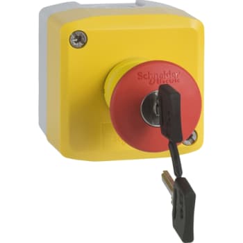 [7517900890] Nødstopbox Ø40 m/nøgle 1NO/2NC "NØDSTOP"