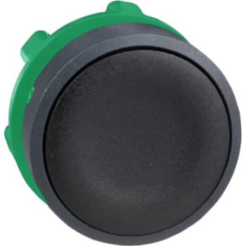 [7517901019] Harmony trykknapshoved i plast med fjeder-retur og plan trykflade i sort farve