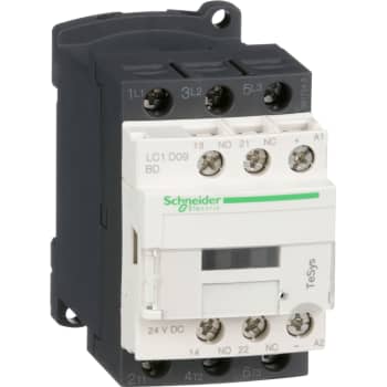 [7522405908] TeSys D kontaktor LC1D09BD 3P 9A AC-3 4kW@400V 1NO+1NC hjælpe kontakt 24V DC spole