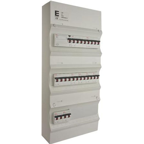 [1412016212] Færdigmonteret gruppetavle - HPFI - 1x16A 3P+N, 2x13A 3P+N, 6x13A 1P+N - Grå