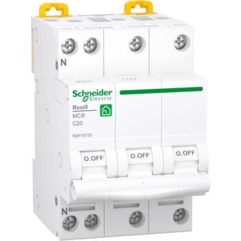 [3322096799] Resi9 XP MCB/automatsikring 3PN C-karakteristik 20A 6kA 54mm