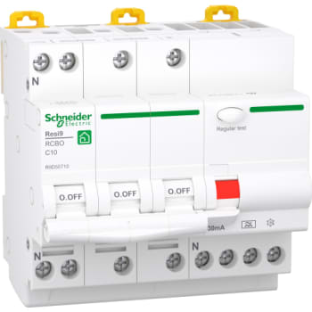 [3322096854] Resi9 XP RCBO/kombiafbryder 3PN C-karakteristik 10A 6kA 30mA klasse A 90mm