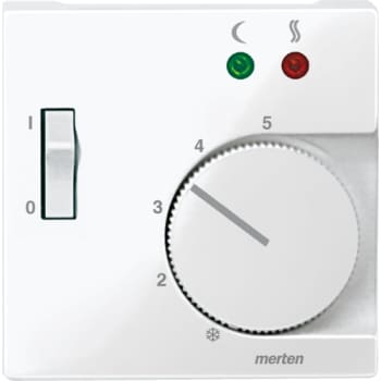 [3324001009] Merten afdækning for gulvvarmetermostat med afbryder og føler Hvid