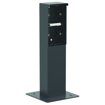 [3417816541] Hydro stikkontaktsøjle med 2 modul inkl. flange til montage sort