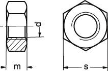 [2370410000] M10 DIN 934-8 FZB stålmøtrik A 500
