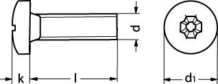 [2206400420] M4X20 DIN 7985 4.8 FZB panhoved maskinskrue POZI