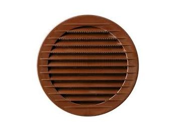 [H56215] Rund ventilationsrist, ABS plast - Ø90mm, Brun