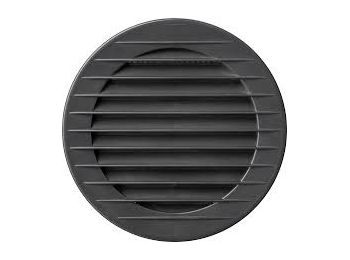 [H60048] Rund ventilationsrist, ABS plast - Ø70mm, Grafit