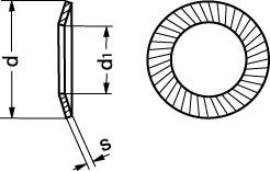 [2598406000] 6 SCHNORR SIKKERHEDS SKIVE K TYPE S ZINC PLATED 88120